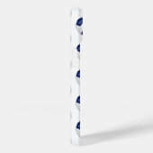 Blaugraue Fußballbälle mit Monogramm Case-Mate iPhone Hülle (Rückseite / Rechts)