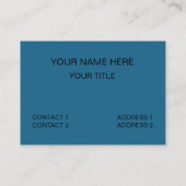 Blaugraue geometrische Dreiecke Moderne Visitenkarte (Rückseite)