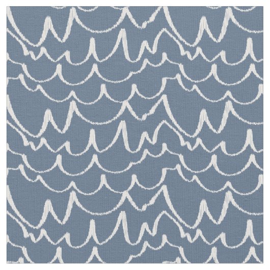 Blaugraue Grauwellen Stoff (Nahaufnahme)