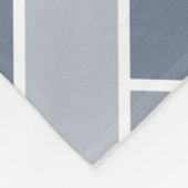 Blaugraue Herringbone-Muster Tile Fleecedecke (Ecke)