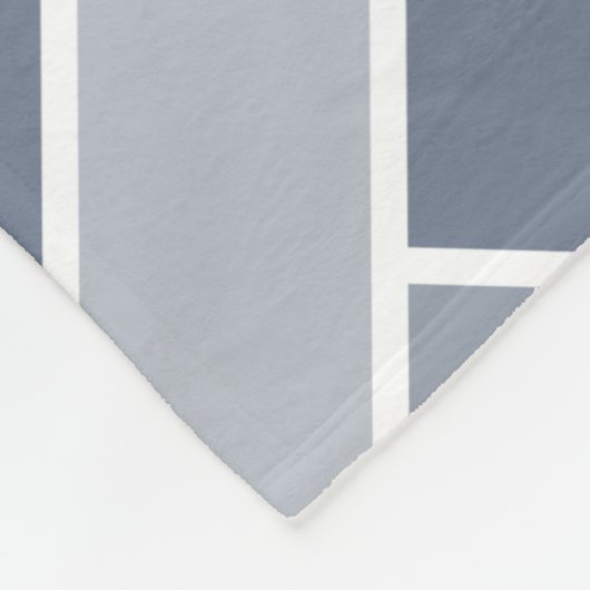 Blaugraue Herringbone-Muster Tile Fleecedecke (Ecke)