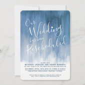 Blaugraue Hochzeit Einladung (Vorderseite)