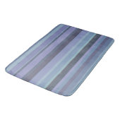 Blaugraue horizontale Streifen Badematte (Schrägansicht)