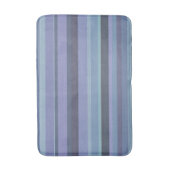 Blaugraue horizontale Streifen Badematte (Vorderseite Vertikal)