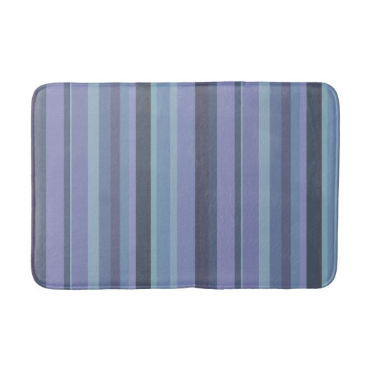 Blaugraue horizontale Streifen Badematte (Vorderseite)