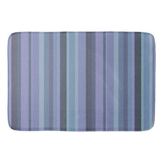 Blaugraue horizontale Streifen Badematte (Vorderseite)