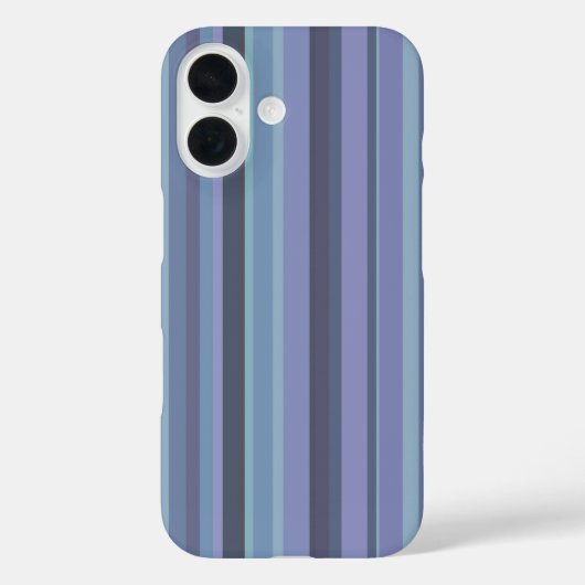 Blaugraue horizontale Streifen Case-Mate iPhone Hülle (Rückseite)