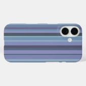 Blaugraue horizontale Streifen Case-Mate iPhone Hülle (Rückseite (Horizontal))