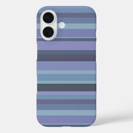 Blaugraue horizontale Streifen Case-Mate iPhone Hülle (Rückseite)