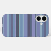 Blaugraue horizontale Streifen Case-Mate iPhone Hülle (Rückseite (Horizontal))
