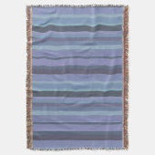 Blaugraue horizontale Streifen Decke (Vorderseite Vertikal)