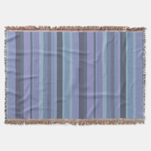 Blaugraue horizontale Streifen Decke (Vorderseite)