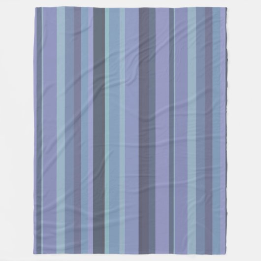 Blaugraue horizontale Streifen Fleecedecke (Vorderseite)