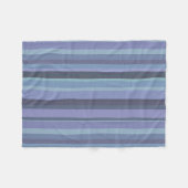 Blaugraue horizontale Streifen Fleecedecke (Vorderseite (Horizontal))