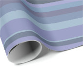 Blaugraue horizontale Streifen Geschenkpapier (Rolleneckpunkt)