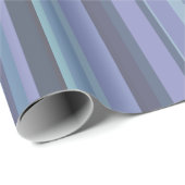 Blaugraue horizontale Streifen Geschenkpapier (Rolleneckpunkt)