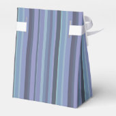 Blaugraue horizontale Streifen Geschenkschachtel (Rückseite)
