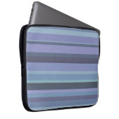 Blaugraue horizontale Streifen Laptopschutzhülle (Vorne Rechts)