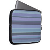 Blaugraue horizontale Streifen Laptopschutzhülle (Vorne Rechts)