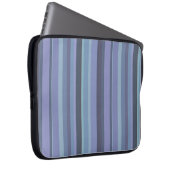 Blaugraue horizontale Streifen Laptopschutzhülle (Vorne Rechts)