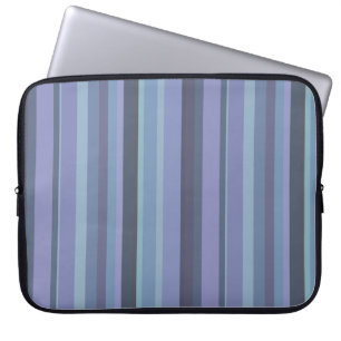 Blaugraue horizontale Streifen Laptopschutzhülle
