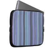 Blaugraue horizontale Streifen Laptopschutzhülle (Vorne Rechts)