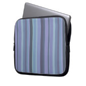 Blaugraue horizontale Streifen Laptopschutzhülle (Vorderseite Links)