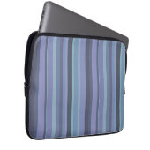 Blaugraue horizontale Streifen Laptopschutzhülle (Vorne Rechts)