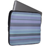 Blaugraue horizontale Streifen Laptopschutzhülle (Vorne Rechts)