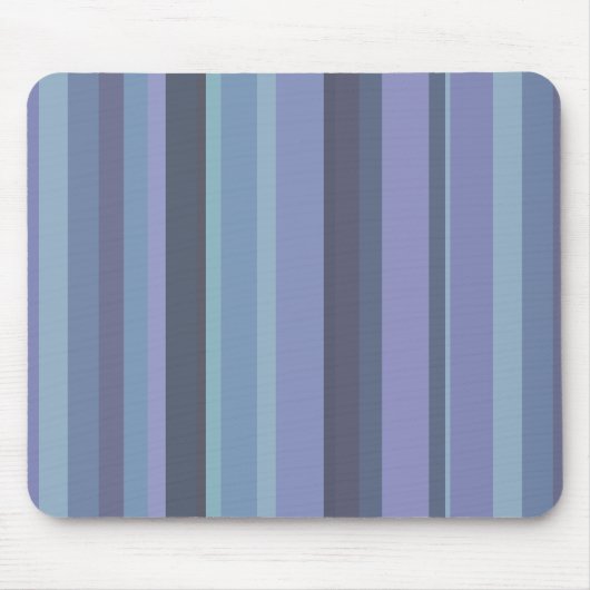 Blaugraue horizontale Streifen Mousepad (Vorne)