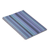 Blaugraue horizontale Streifen Notizblock (Rechte Seite)