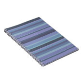 Blaugraue horizontale Streifen Notizblock (Rechte Seite)