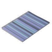 Blaugraue horizontale Streifen Notizblock (Linke Seite)