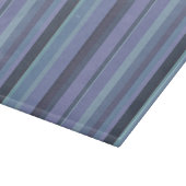 Blaugraue horizontale Streifen Schneidebrett (Ecke)