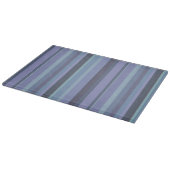 Blaugraue horizontale Streifen Schneidebrett (Ecke)