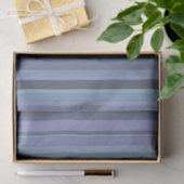Blaugraue horizontale Streifen Seidenpapier (Geschenk)