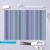 Blaugraue horizontale Streifen Seidenpapier (Handwerk)