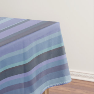 Blaugraue horizontale Streifen Tischdecke