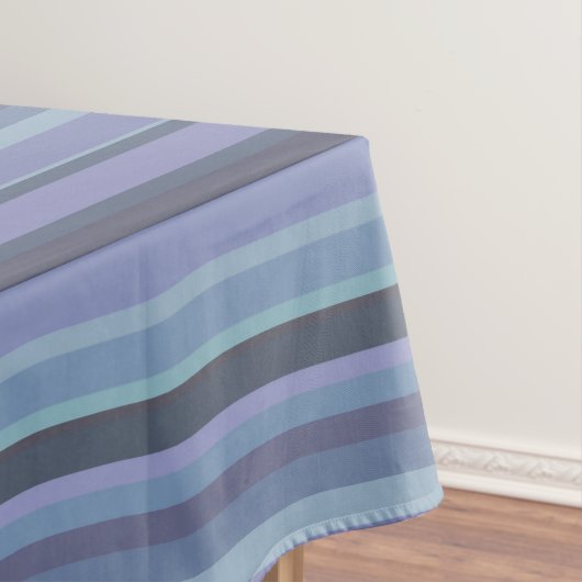 Blaugraue horizontale Streifen Tischdecke (Beispiel)