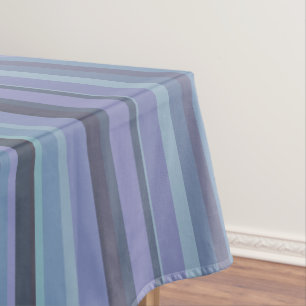 Blaugraue horizontale Streifen Tischdecke