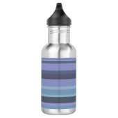 Blaugraue horizontale Streifen Trinkflasche (Rechts)