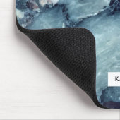 Blaugraue Imitate mit Marmorstruktur Mousepad (Ecke)