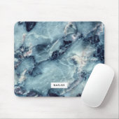 Blaugraue Imitate mit Marmorstruktur Mousepad (Mit Mouse)