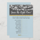 Blaugraue Leuchten schätzen die passende Kinderdus Einladung (Vorne/Hinten)