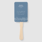 Blaugraue Lilie Art Hochzeitsprogramm Fächer (Vorderseite)