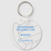 Blaugraue Mädchenvolleyballvereinigung Schlüsselanhänger (Rückseite)