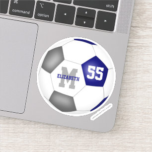 Blaugraue Mannschaft färbt Jungs Fußball Aufkleber