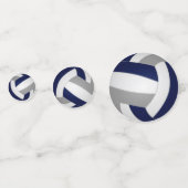 Blaugraue Mannschaft färbt Kindervolleyball-Party Konfetti (Rückseiten)