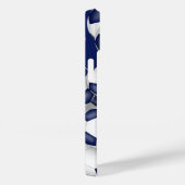 Blaugraue Mannschaft färbt Mädchen Fußbälle Muster Case-Mate iPhone Hülle (Rückseite / Rechts)