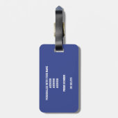 Blaugraue Mannschaft färbt Mädchen Volleyballgesch Gepäckanhänger (Rückseite vertikal)